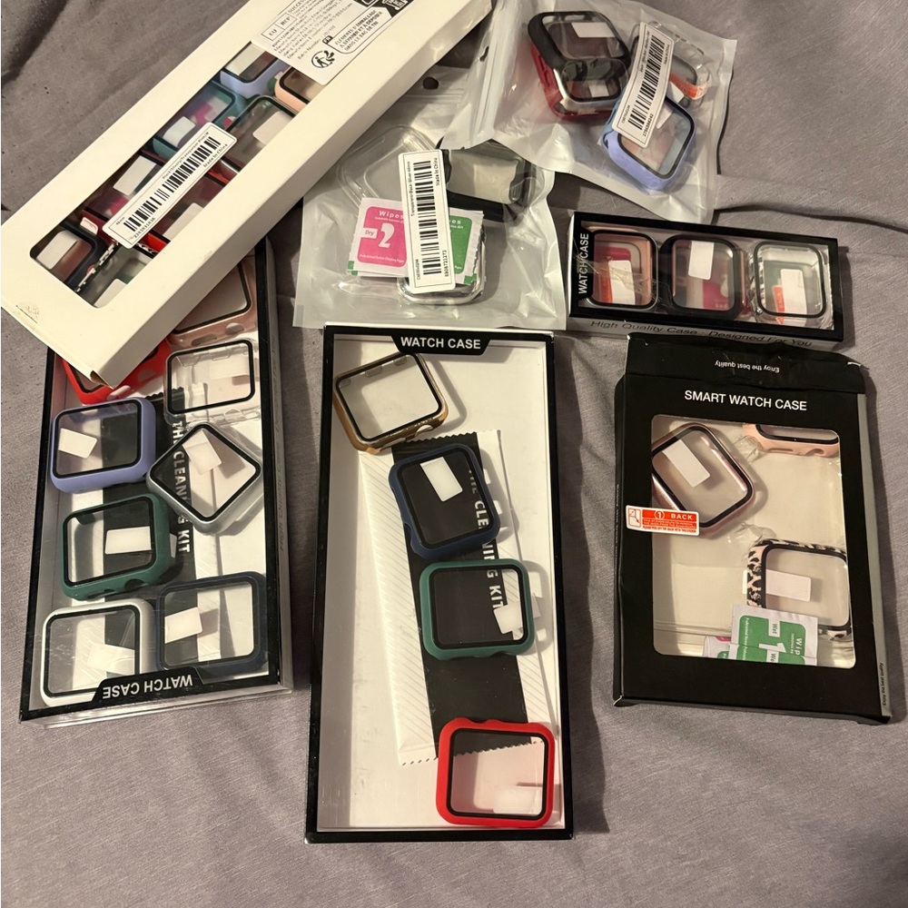 Protective Smartwatch Frame Pack in Black, Red, Green, Blue, Purple